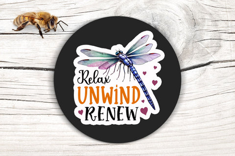 Relax unwind Sticker Design Sublimation Regulrcrative 
