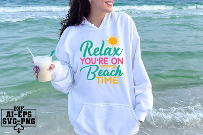 Relax You're On Beach Time Svg Cut Files Creative Art SVG CraftlabSvg55 