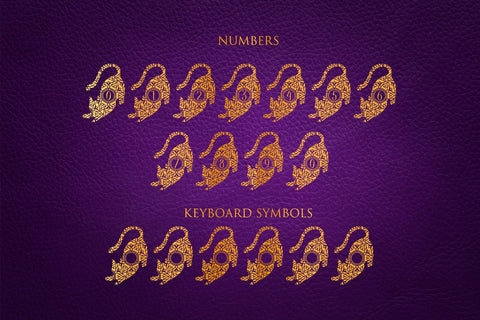 Relaxed Cat Mandala Monogram Font Dm Letter Studio 