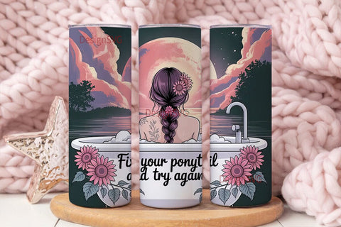 Relaxing Bath Time 20oz Tumbler Sublimation DesignSVG 