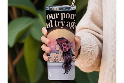 Relaxing Bath Time 20oz Tumbler Sublimation DesignSVG 