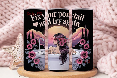 Relaxing Bath Time 20oz Tumbler Sublimation DesignSVG 