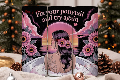 Relaxing Bath Time 20oz Tumbler Sublimation DesignSVG 