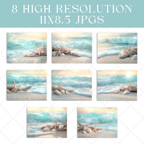 Relaxing Beach Junk Journal Paper | Printable Junk Journal Pages SVG Paige Cole Studio 