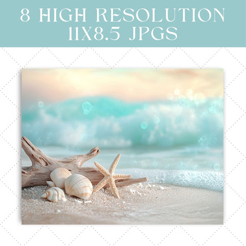 Relaxing Beach Junk Journal Paper | Printable Junk Journal Pages SVG Paige Cole Studio 