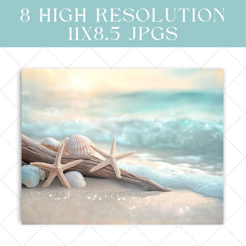 Relaxing Beach Junk Journal Paper | Printable Junk Journal Pages SVG Paige Cole Studio 