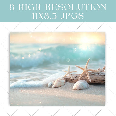 Relaxing Beach Junk Journal Paper | Printable Junk Journal Pages SVG Paige Cole Studio 