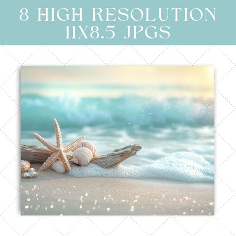 Relaxing Beach Junk Journal Paper | Printable Junk Journal Pages SVG Paige Cole Studio 