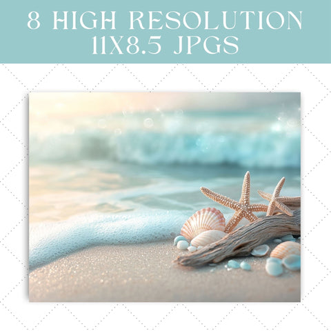 Relaxing Beach Junk Journal Paper | Printable Junk Journal Pages SVG Paige Cole Studio 
