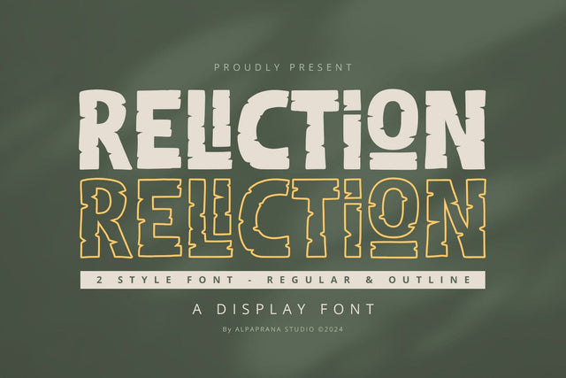 Reliction - Display Font Font Alpaprana Studio 