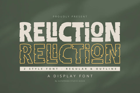 Reliction - Display Font Font Alpaprana Studio 