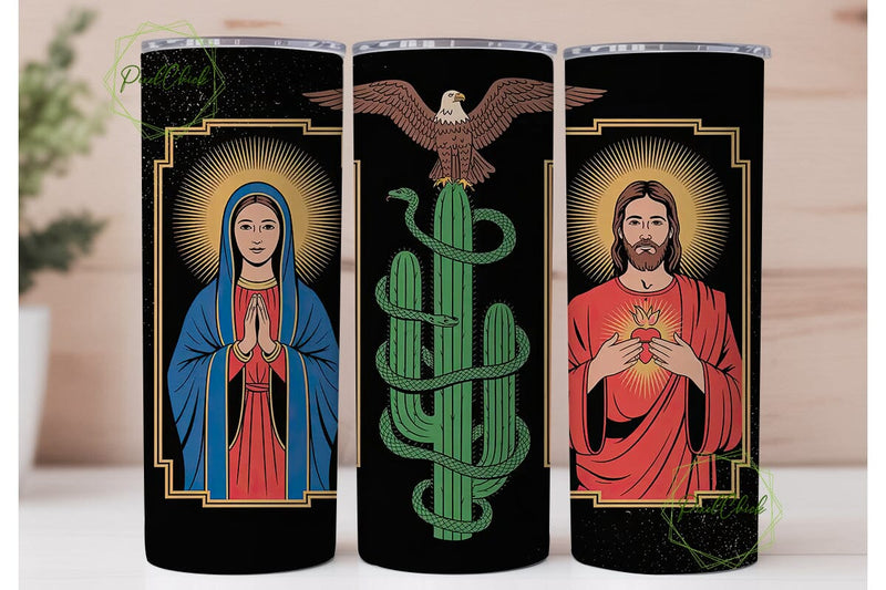 Religious Iconography Tumbler Wrap Sublimation PixelChick 