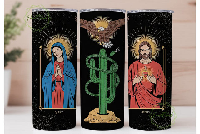 Religious Iconography Tumbler Wrap Sublimation PixelChick 