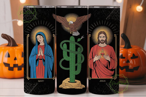 Religious Iconography Tumbler Wrap Sublimation PixelChick 