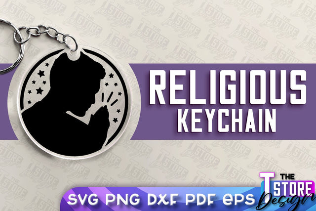 Religious Keychain SVG | Christian Phrases | SVG Inscription Design | SVG File SVG The T Store Design 