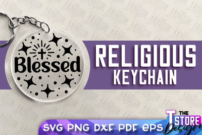 Religious Keychain SVG | Christian Phrases | SVG Inscription Design | SVG File SVG The T Store Design 