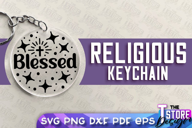 Religious Keychain SVG | Christian Phrases | SVG Inscription Design | SVG File SVG The T Store Design 