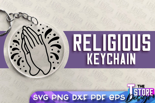 Religious Keychain SVG | Christian Phrases | SVG Inscription Design | SVG File SVG The T Store Design 