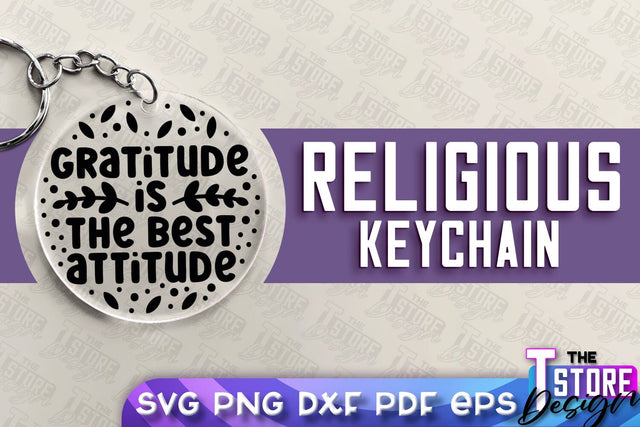 Religious Keychain SVG | Christian Phrases | SVG Inscription Design | SVG File SVG The T Store Design 