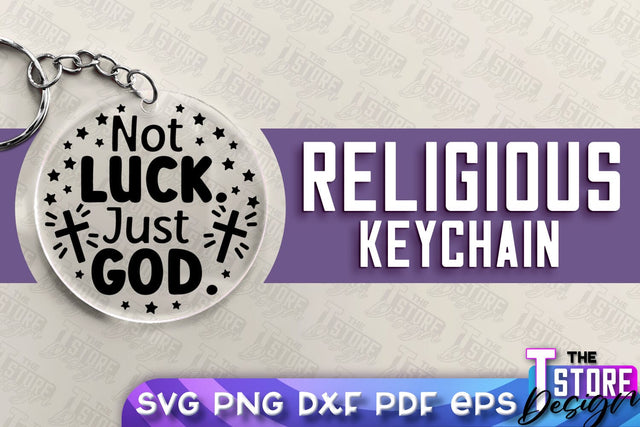 Religious Keychain SVG | Christian Phrases | SVG Inscription Design | SVG File SVG The T Store Design 