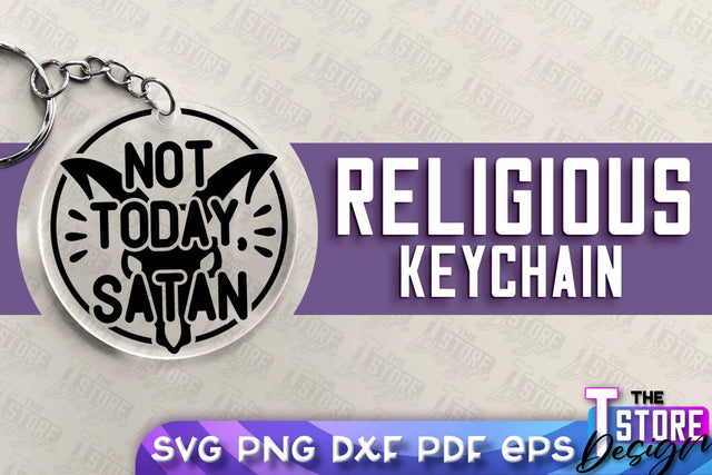 Religious Keychain SVG | Christian Phrases | SVG Inscription Design | SVG File SVG The T Store Design 