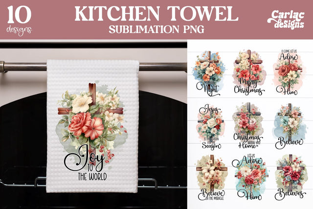 Religious Kitchen Towel Sublimation Bundle Sublimation Carla C Designs 