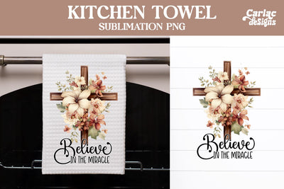 Religious Kitchen Towel Sublimation Sublimation Carla C Designs 