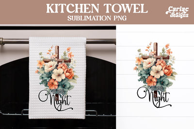 Religious Kitchen Towel Sublimation Sublimation Carla C Designs 