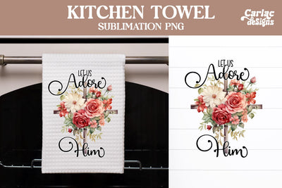 Religious Kitchen Towel Sublimation Sublimation Carla C Designs 