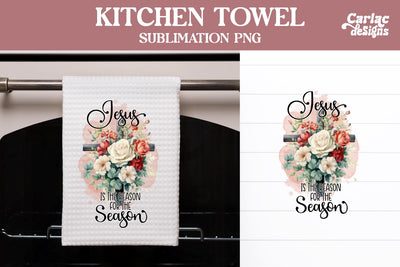 Religious Kitchen Towel Sublimation Sublimation Carla C Designs 