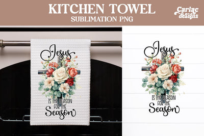 Religious Kitchen Towel Sublimation Sublimation Carla C Designs 
