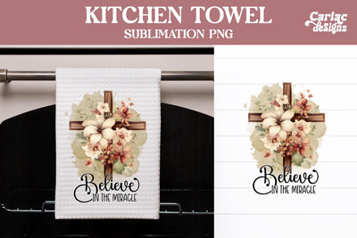 Religious Kitchen Towel Sublimation Sublimation Carla C Designs 