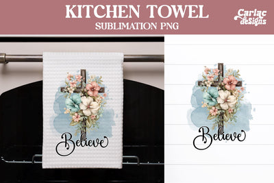 Religious Kitchen Towel Sublimation Sublimation Carla C Designs 