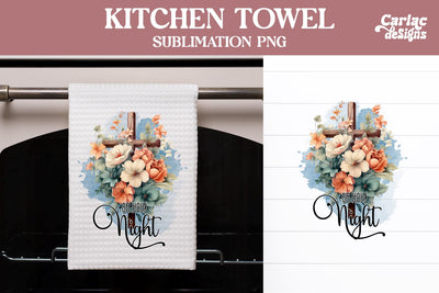 Religious Kitchen Towel Sublimation Sublimation Carla C Designs 