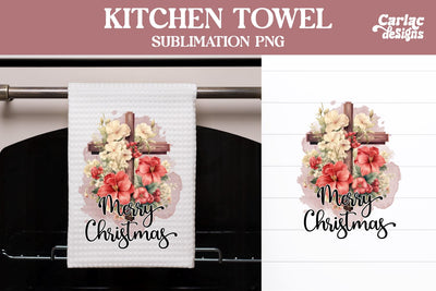 Religious Kitchen Towel Sublimation Sublimation Carla C Designs 