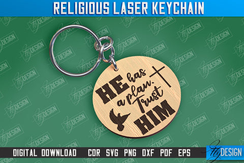 Religious Laser Keychain Bundle | Christian Phrases | Keychain Inscription | CNC File SVG Fly Design 