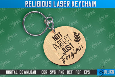Religious Laser Keychain | Christian Phrases | Keychain Inscription | CNC File SVG Fly Design 