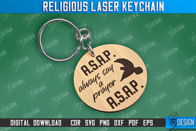 Religious Laser Keychain | Christian Phrases | Keychain Inscription | CNC File SVG Fly Design 