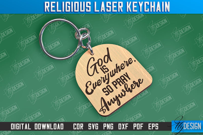 Religious Laser Keychain | Christian Phrases | Keychain Inscription | CNC File SVG Fly Design 