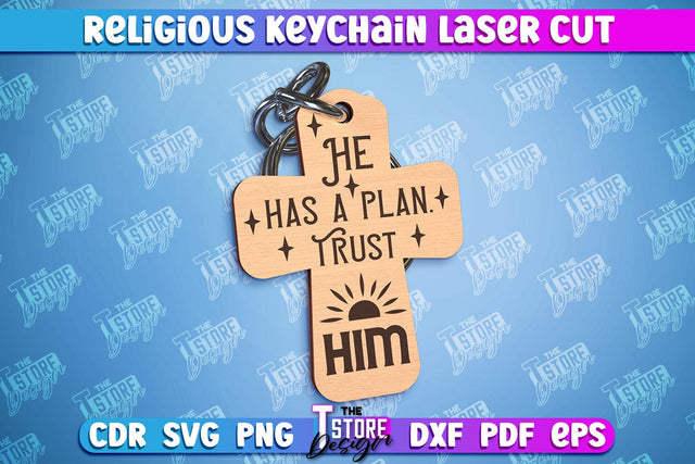 Religious Laser Keychain | Christian Phrases | Keychain Inscription | CNC File SVG The T Store Design 