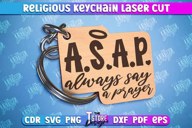 Religious Laser Keychain | Christian Phrases | Keychain Inscription | CNC File SVG The T Store Design 