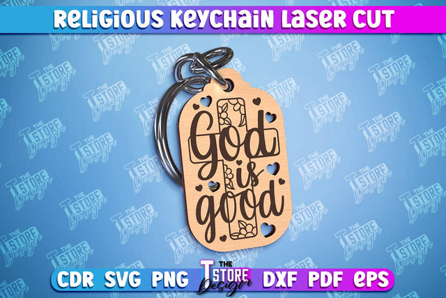 Religious Laser Keychain | Christian Phrases | Keychain Inscription | CNC File SVG The T Store Design 