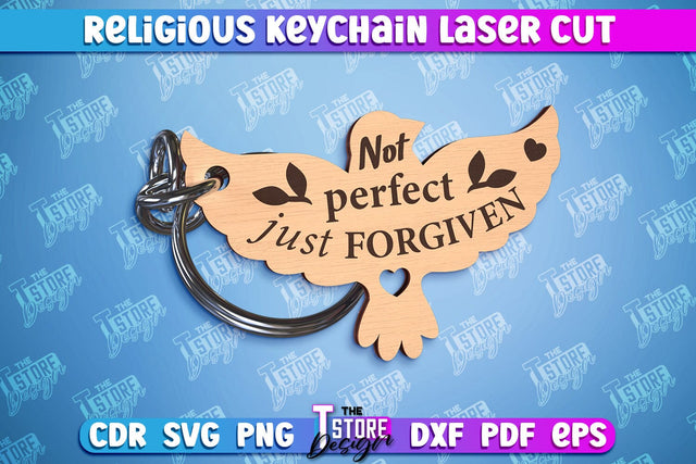Religious Laser Keychain | Christian Phrases | Keychain Inscription | CNC File SVG The T Store Design 
