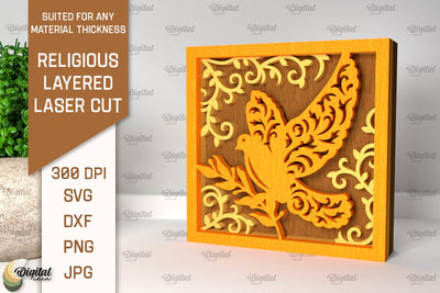 Religious Layered Laser Cut. Christian Decor SVG SVG Evgenyia Guschina 