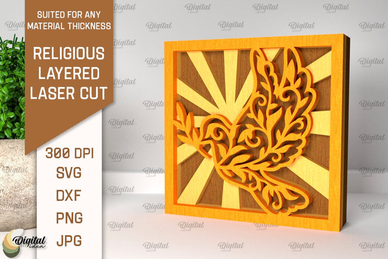 Religious Layered Laser Cut. Christian Decor SVG SVG Evgenyia Guschina 