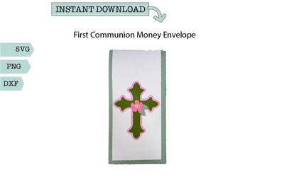 Religious Money Gift Envelope for Baptism, Communion, Confirmation SVG Sharia Morton Designs 