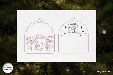 Religious Nativity Ornaments Laser Cut SVG SvgOcean 