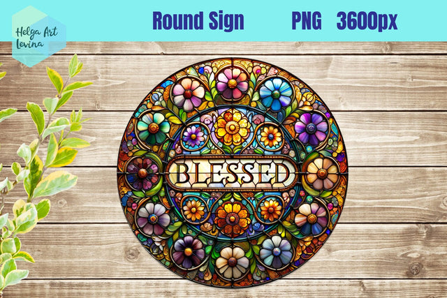 Religious Round Sign Sublimation Sublimation Helga Art 