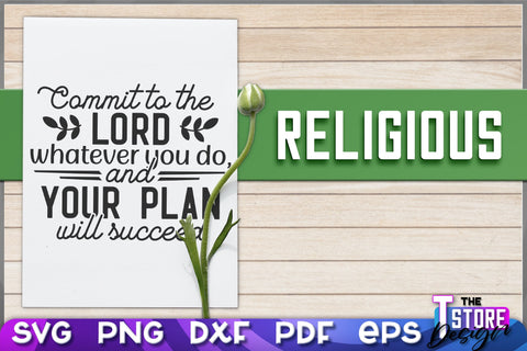 Religious SVG Bundle | Christian Phrases | SVG Inscription Design | SVG File v.1 SVG The T Store Design 