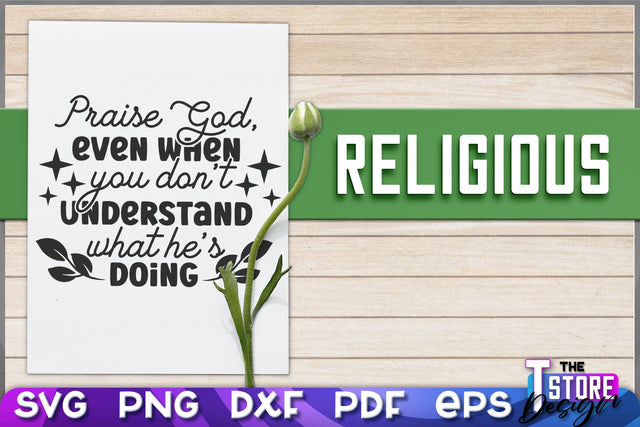 Religious SVG | Christian Phrases | SVG Inscription Design | SVG File v.1 SVG The T Store Design 